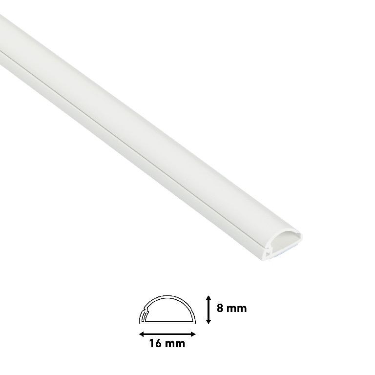 Canal semirotund autoadeziv, 1000 x 16 x 8 mm