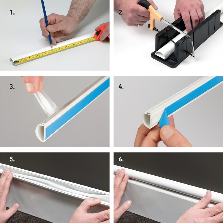 Canal semirotund autoadeziv, 1000 x 30 x 15 mm