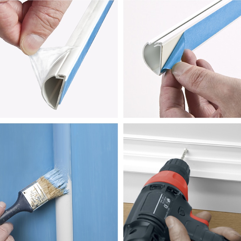 Canal semirotund autoadeziv, 1000 x 30 x 15 mm