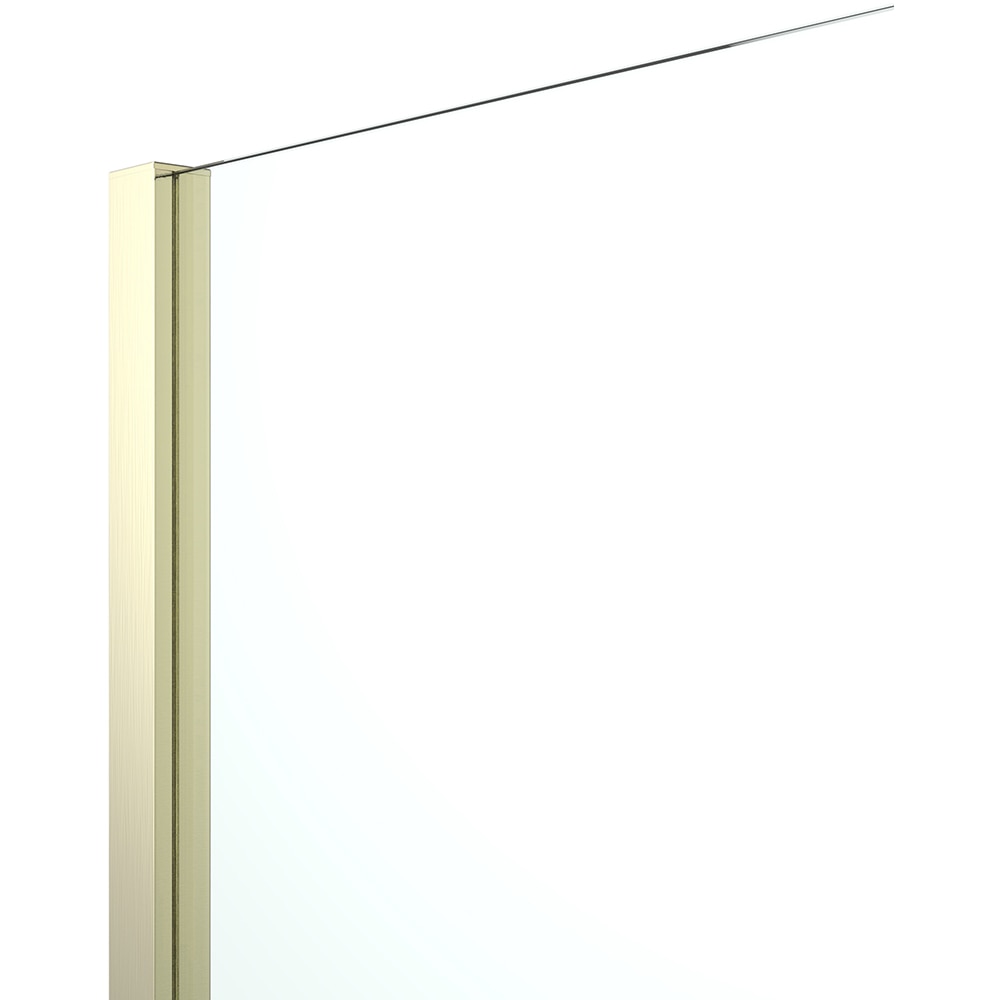 Paravan dus walk-in GOODHOME Ledava, aluminiu, sticla securizata 8mm, 120 x 195 cm, profil auriu