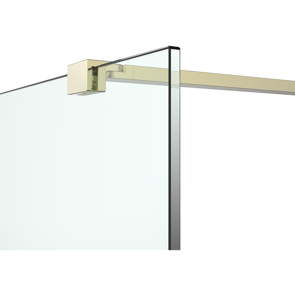 Paravan dus walk-in GOODHOME Ledava, aluminiu, sticla securizata 8mm, 120 x 195 cm, profil auriu