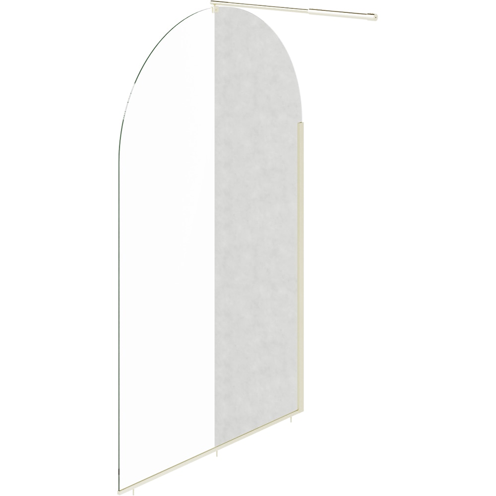Paravan dus walk-in GOODHOME Ledava, aluminiu, sticla securizata 8mm, 120 x 195 cm, profil auriu