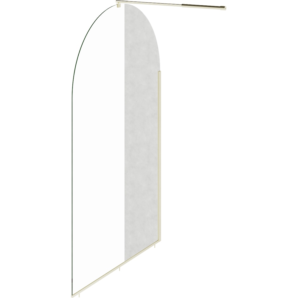 Paravan dus walk-in GOODHOME Ledava, aluminiu, sticla securizata 8mm, 120 x 195 cm, profil auriu