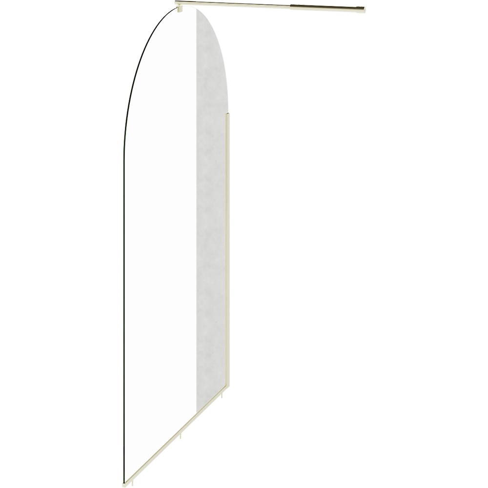Paravan dus walk-in GOODHOME Ledava, aluminiu, sticla securizata 8mm, 120 x 195 cm, profil auriu