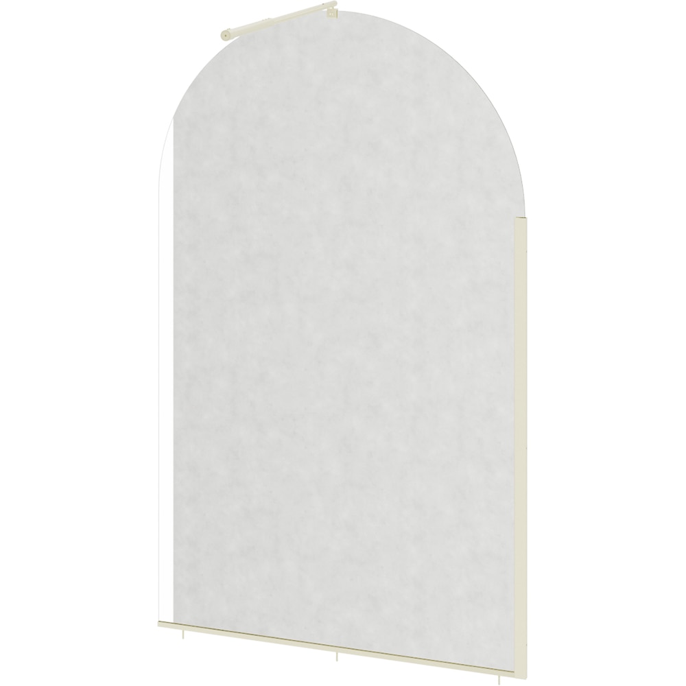 Paravan dus walk-in GOODHOME Ledava, aluminiu, sticla securizata 8mm, 120 x 195 cm, profil auriu