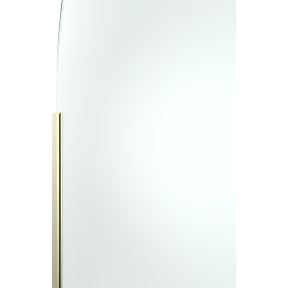 Paravan dus walk-in GOODHOME Ledava, aluminiu, sticla securizata 8mm, 120 x 195 cm, profil auriu