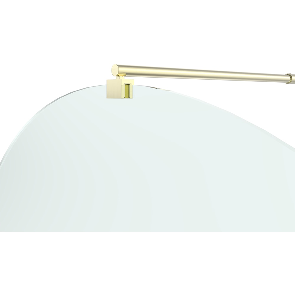 Paravan dus walk-in GOODHOME Ledava, aluminiu, sticla securizata 8mm, 120 x 195 cm, profil auriu