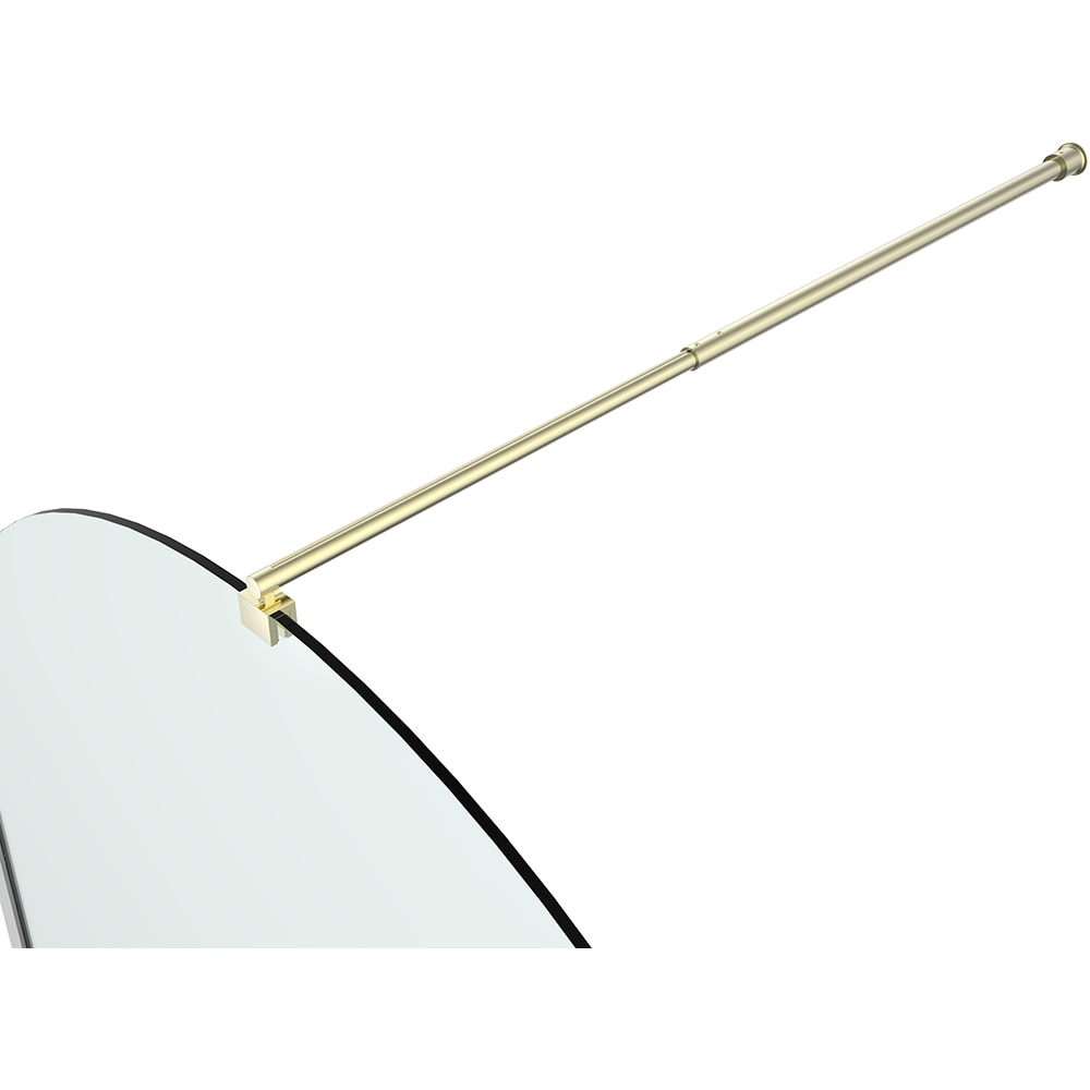 Paravan dus walk-in GOODHOME Ledava, aluminiu, sticla securizata 8mm, 120 x 195 cm, profil auriu