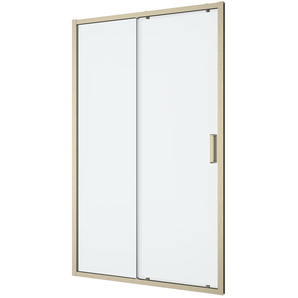 Usa dus glisanta GOODHOME Ledava, aluminiu, sticla securizata 8mm, 120 x 195 cm, profil auriu