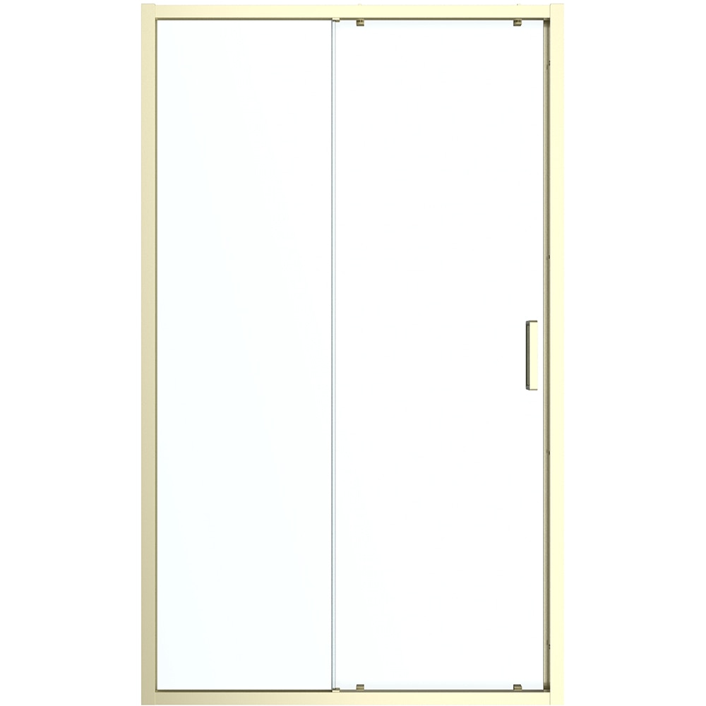Usa dus glisanta GOODHOME Ledava, aluminiu, sticla securizata 8mm, 120 x 195 cm, profil auriu