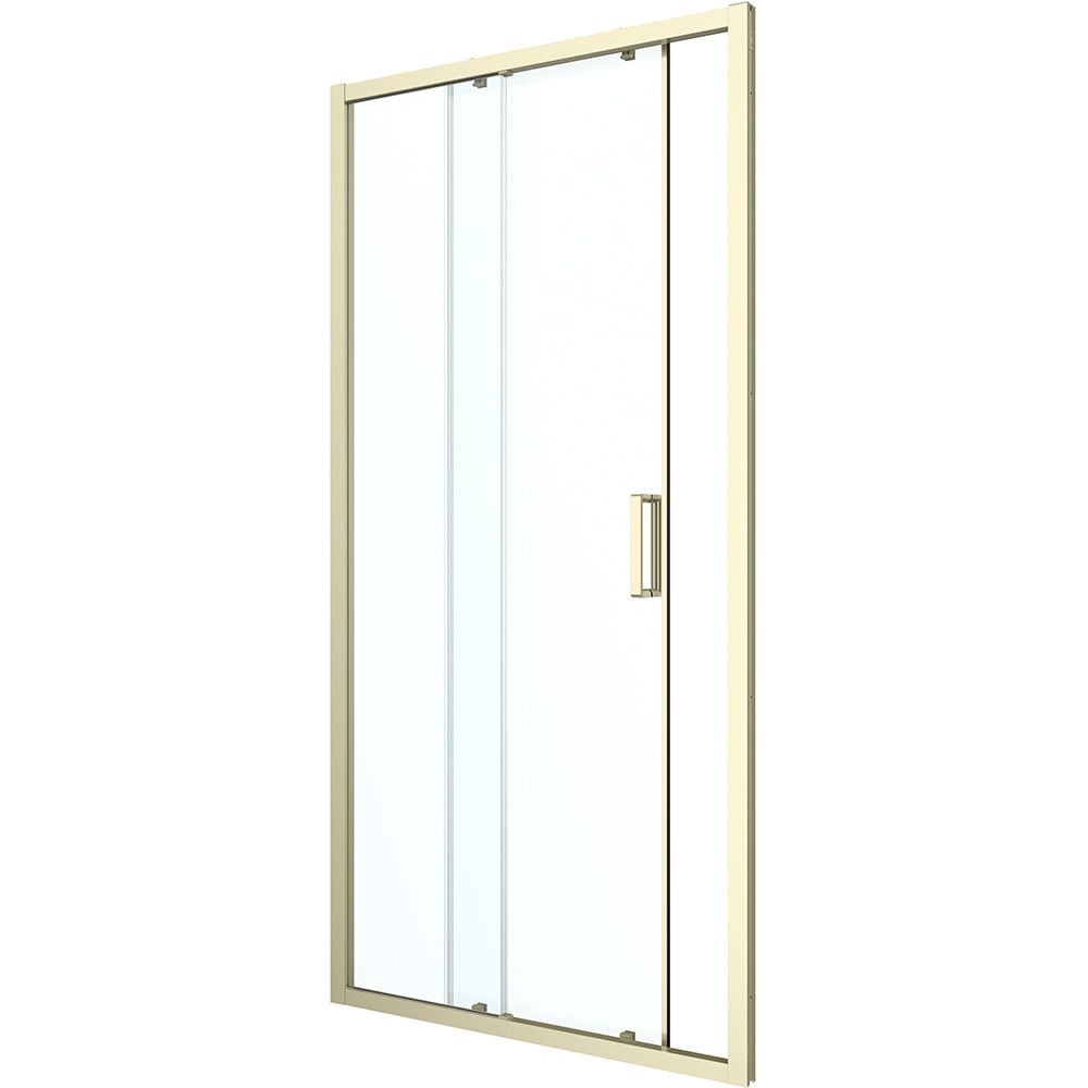 Usa dus glisanta GOODHOME Ledava, aluminiu, sticla securizata 8mm, 120 x 195 cm, profil auriu