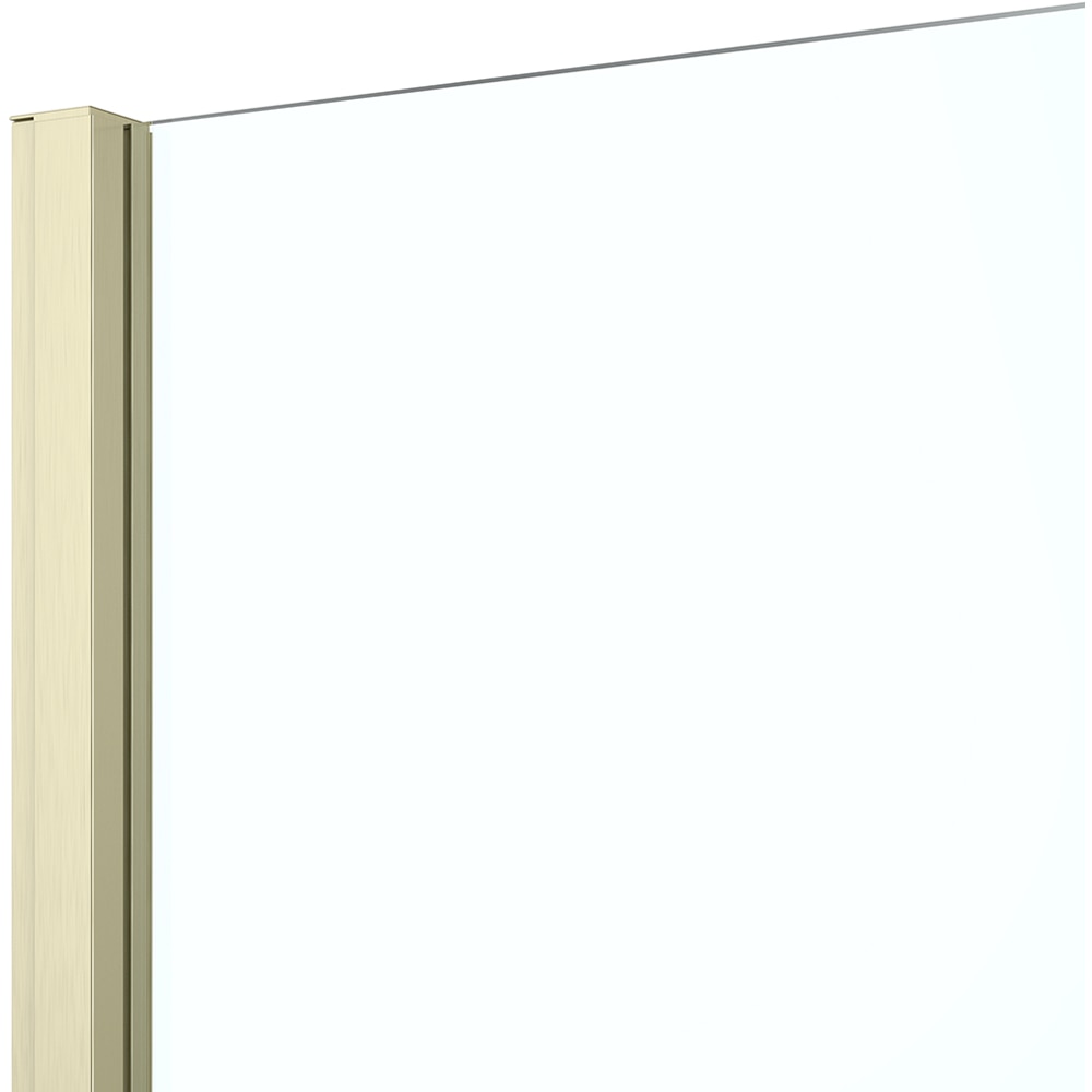 Paravan dus GOODHOME Ladava, aluminiu, sticla securizata 8mm, 80 x 195 cm, profil auriu