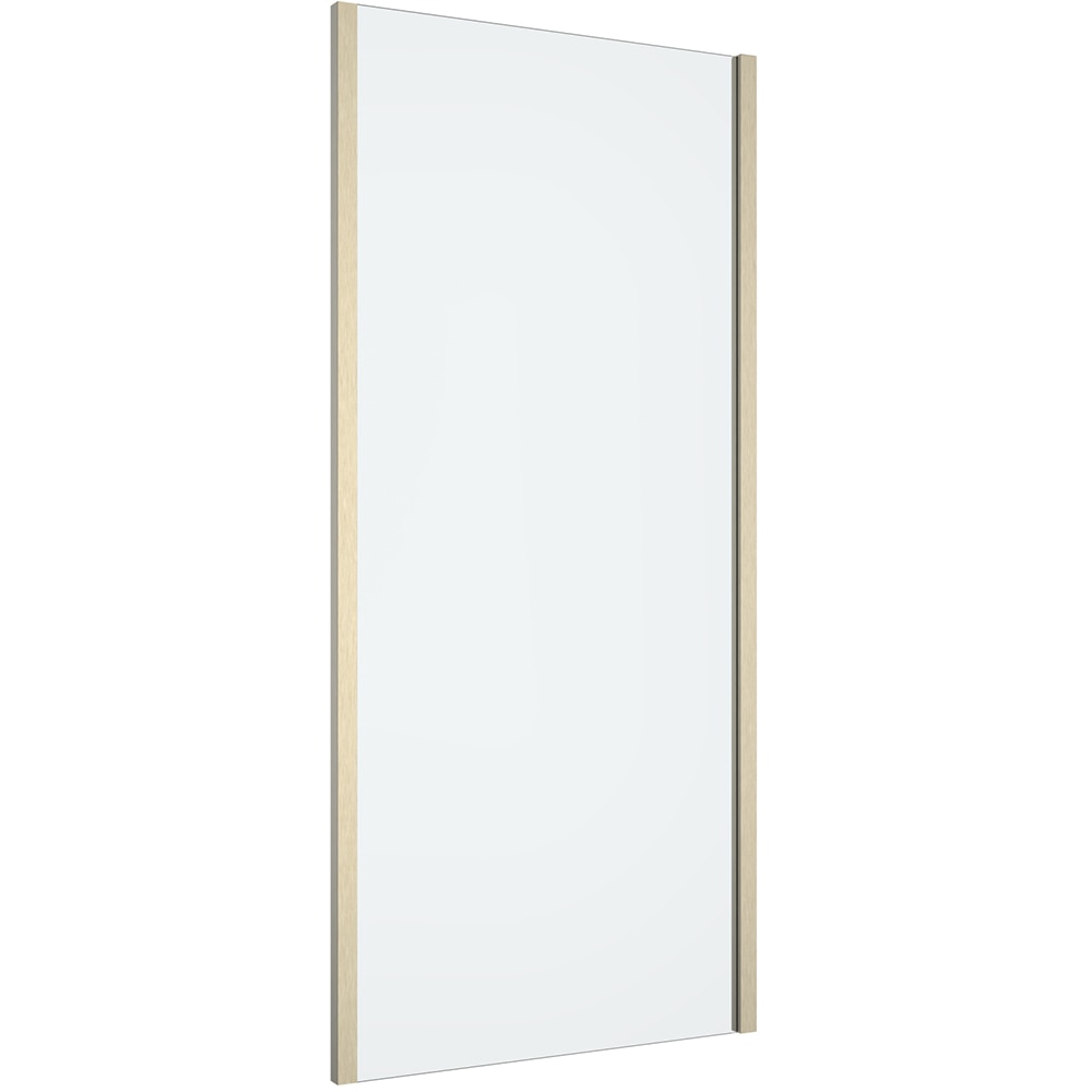 Paravan dus GOODHOME Ledava, aluminiu, sticla securizata 8mm, 90 x 195 cm, profil auriu
