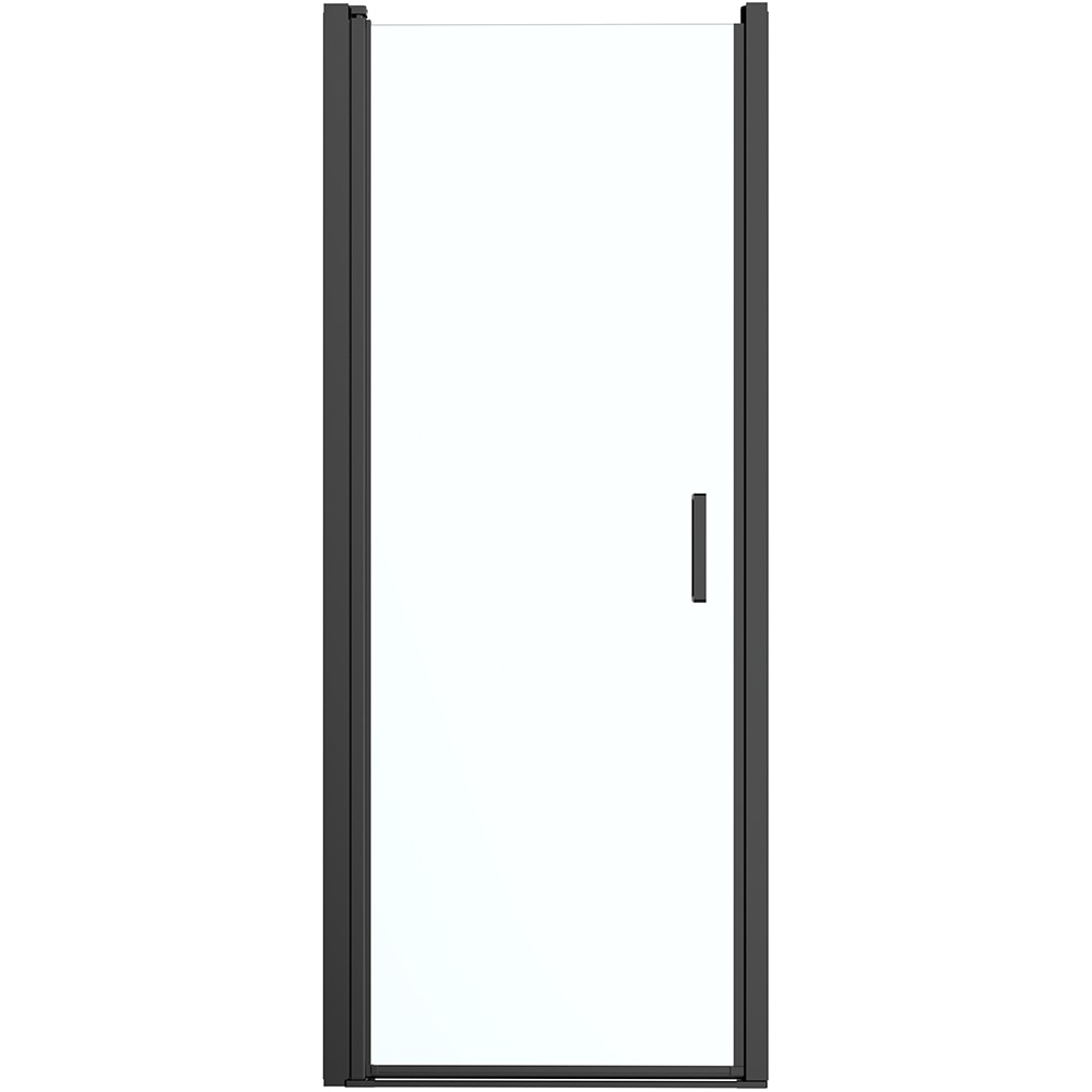 Usa dus pivotanta GOODHOME Ledava, aluminiu, sticla securizata 8mm, 80 x 195 cm, profil negru