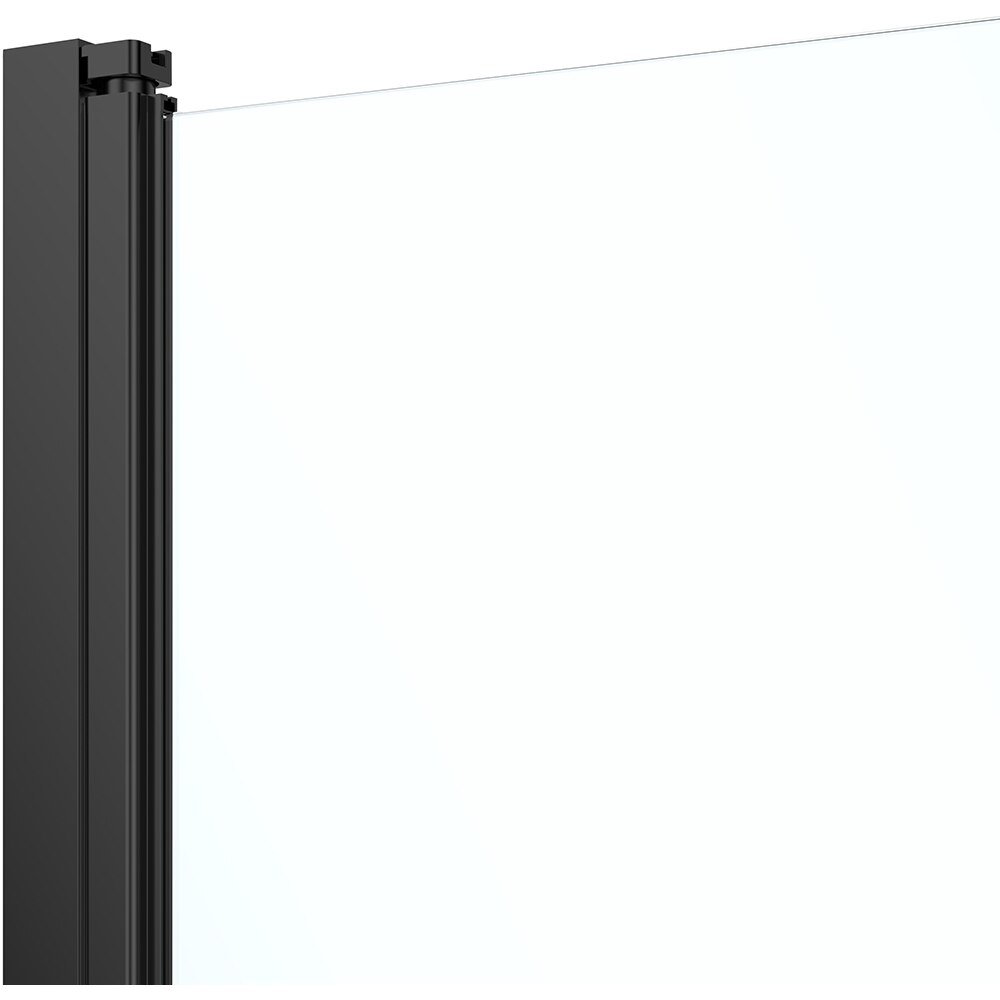 Usa dus pivotanta GOODHOME Ledava, aluminiu, sticla securizata 8mm, 80 x 195 cm, profil negru