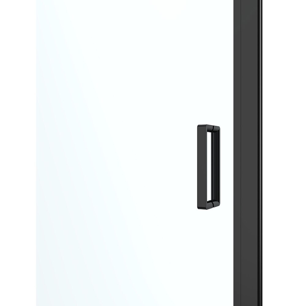Usa dus pivotanta GOODHOME Ledava, aluminiu, sticla securizata 8mm, 80 x 195 cm, profil negru