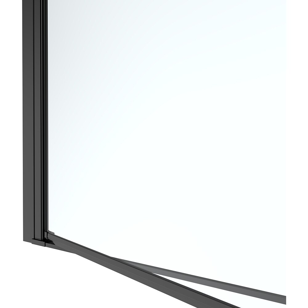 Usa dus pivotanta GOODHOME Ledava, aluminiu, sticla securizata 8mm, 80 x 195 cm, profil negru