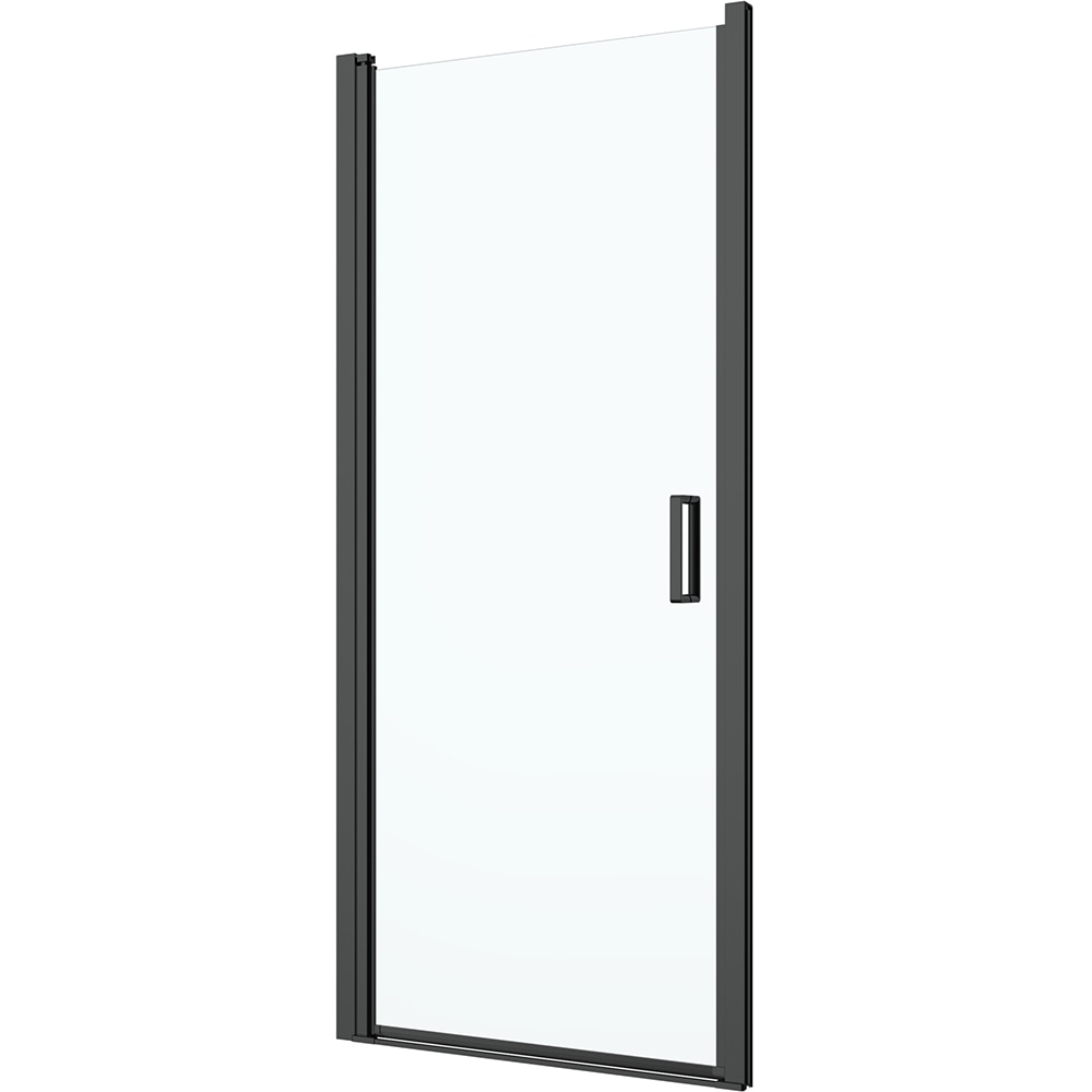 Usa dus pivotanta GOODHOME Ledava, aluminiu, sticla securizata 8 mm, 90 x 195 cm, profil negru