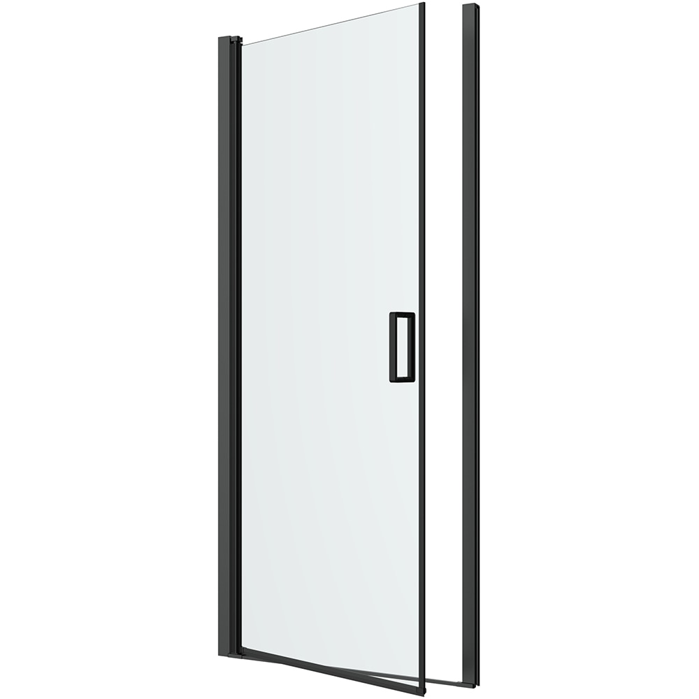 Usa dus pivotanta GOODHOME Ledava, aluminiu, sticla securizata 8 mm, 90 x 195 cm, profil negru