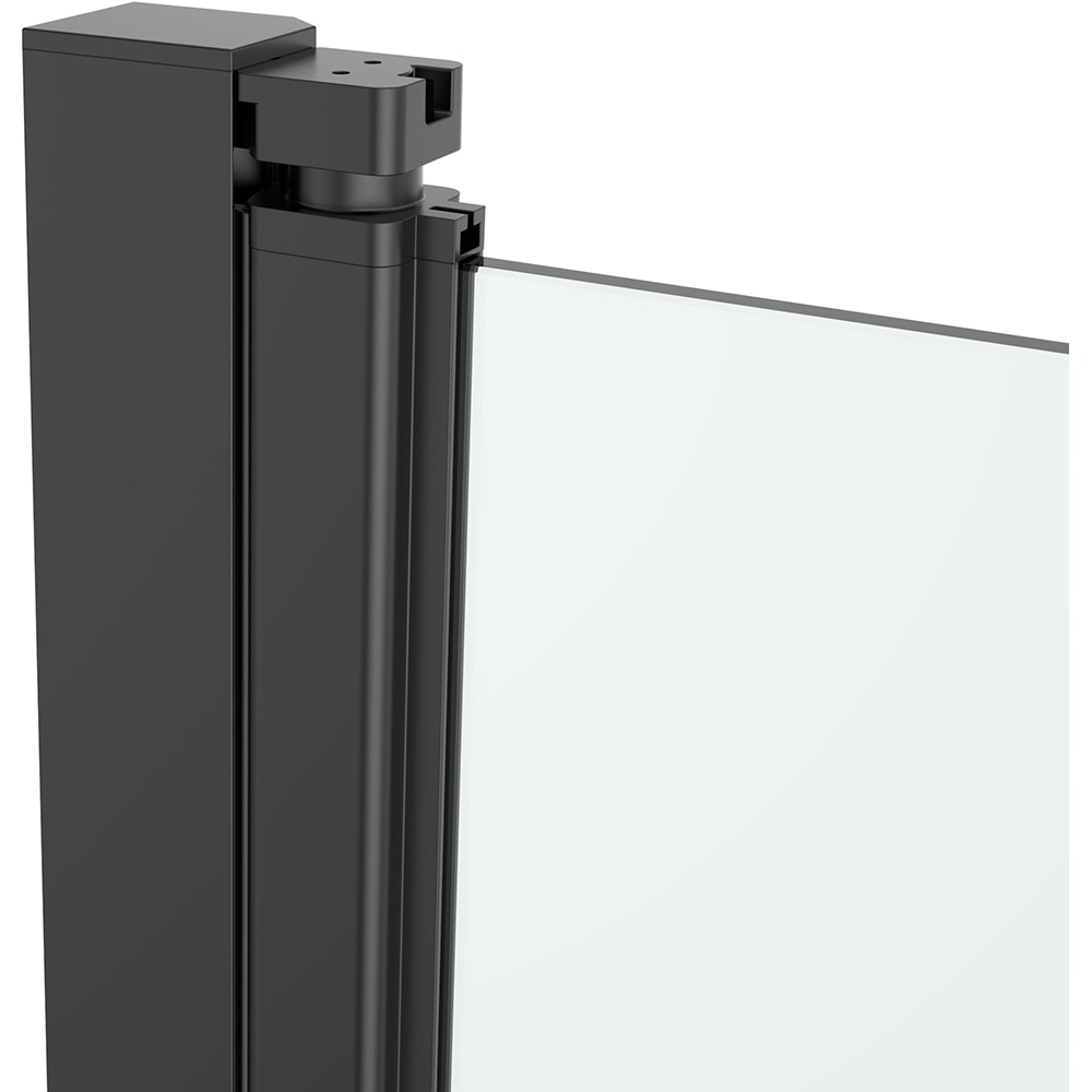 Usa dus pivotanta GOODHOME Ledava, aluminiu, sticla securizata 8 mm, 90 x 195 cm, profil negru