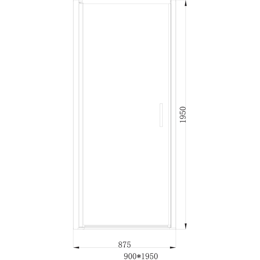 Usa dus pivotanta GOODHOME Ledava, aluminiu, sticla securizata 8 mm, 90 x 195 cm, profil negru