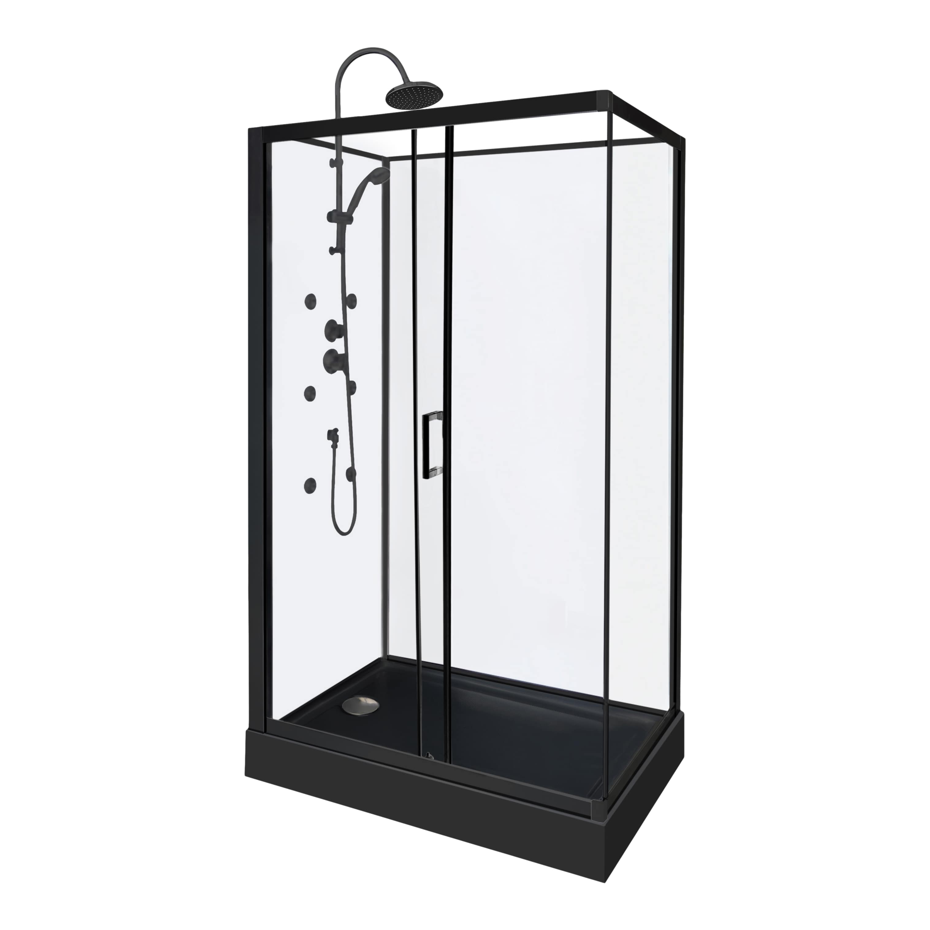 Cabina dus hidromasaj, joasa, dreptunghiulara, 80 x 120 x 225 cm  Sabina