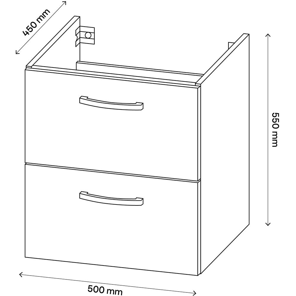 Masca lavoar Aruna, 50 x 45 x 55 cm, alb