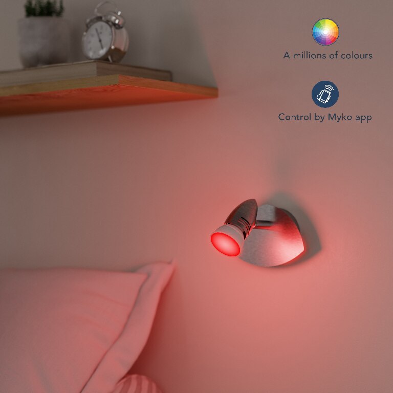 Bec LED, smart, GU10, RGB, 32 W, 350 lm • Jacobsen Myko