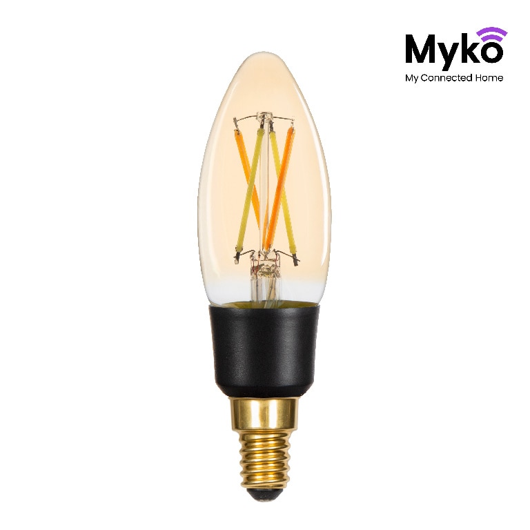 Bec LED, smart, E14, C35, 40 W, amber  Jacobsen Myko