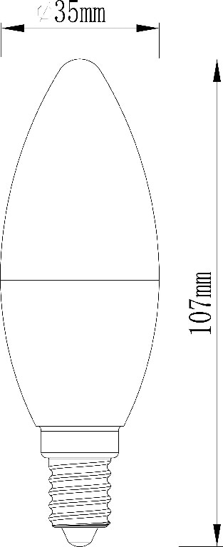 Bec LED, smart, E14, C35, 40 W, alb  Jacobsen Myko