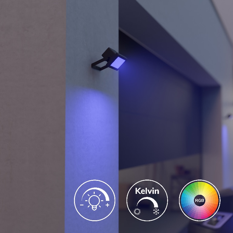 Proiector LED, RGB, smart, 10 W, negru  GoodHome Myko