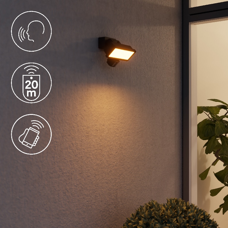 Proiector LED, RGB, smart, 20 W, negru  GoodHome Myko