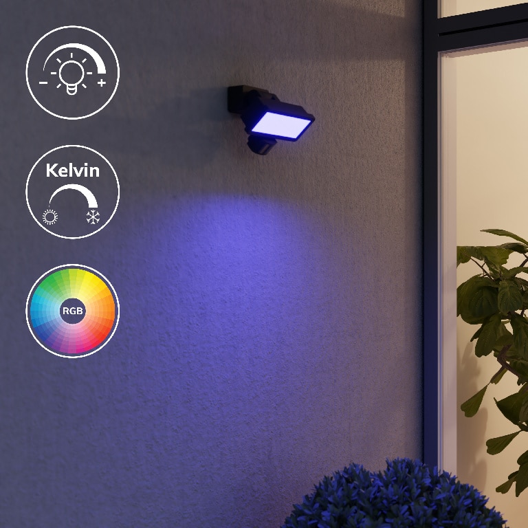 Proiector LED, RGB, smart, 20 W, negru  GoodHome Myko