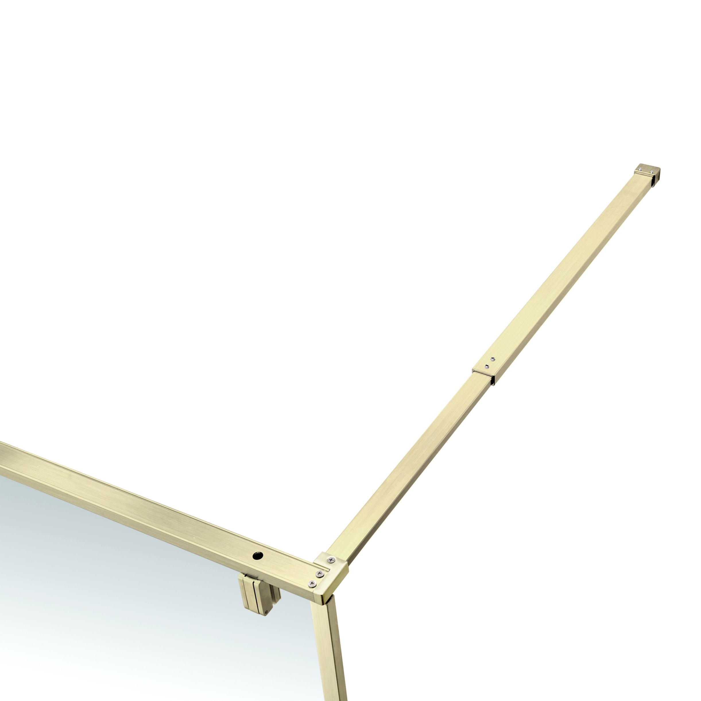 Paravan dus walk-in, aluminiu si sticla, auriu, 100 cm  GoodHome Ezili