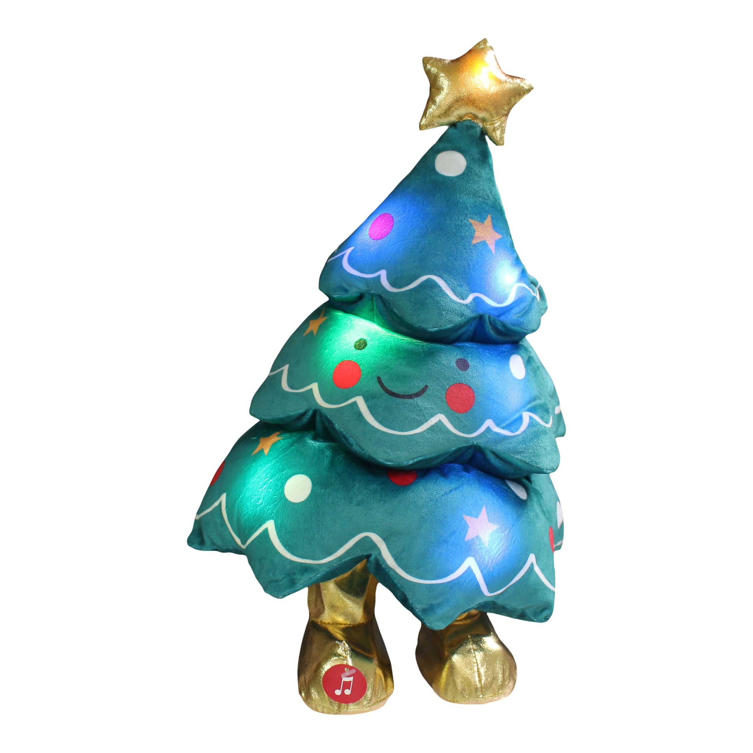 Figurina luminoasa Bradut dansator, 36 cm, multicolor