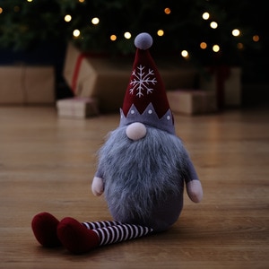 Decoratiune Gonk, 50 cm, rosu-gri