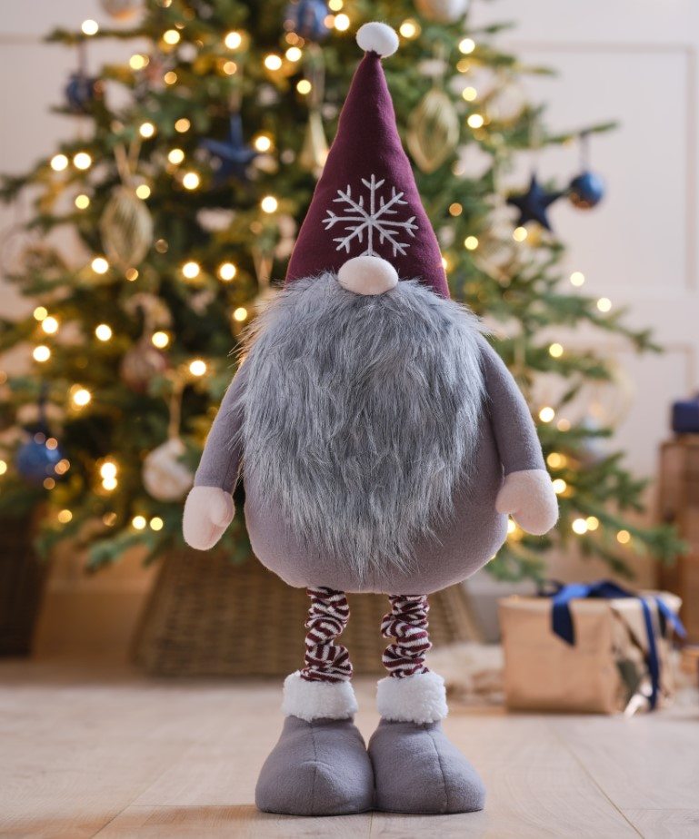 Decoratiune Gonk, picioare extensibile, 51-81 cm, rosu-gri