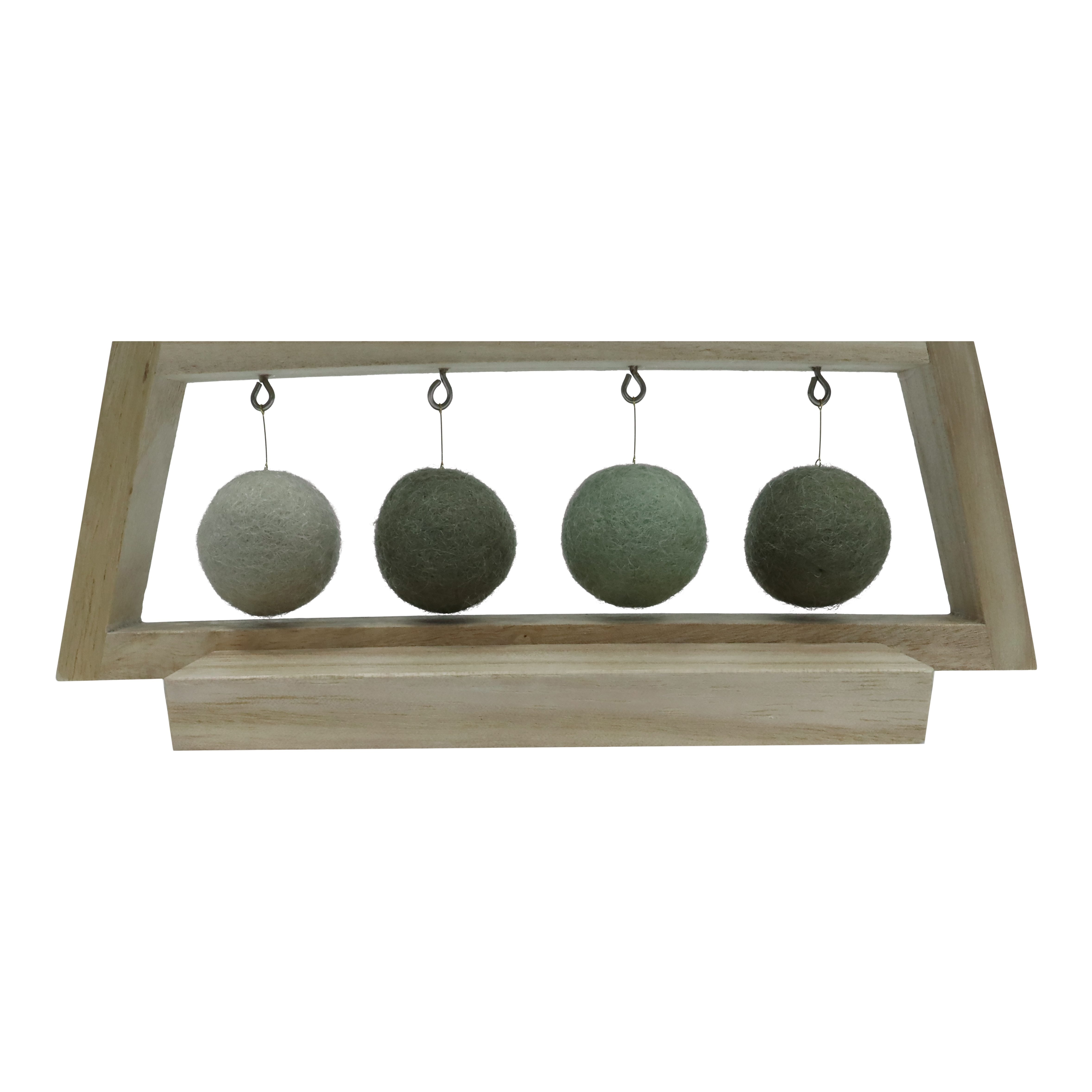 Decoratiune Craciun Brad cu globuri, 36 cm, maro