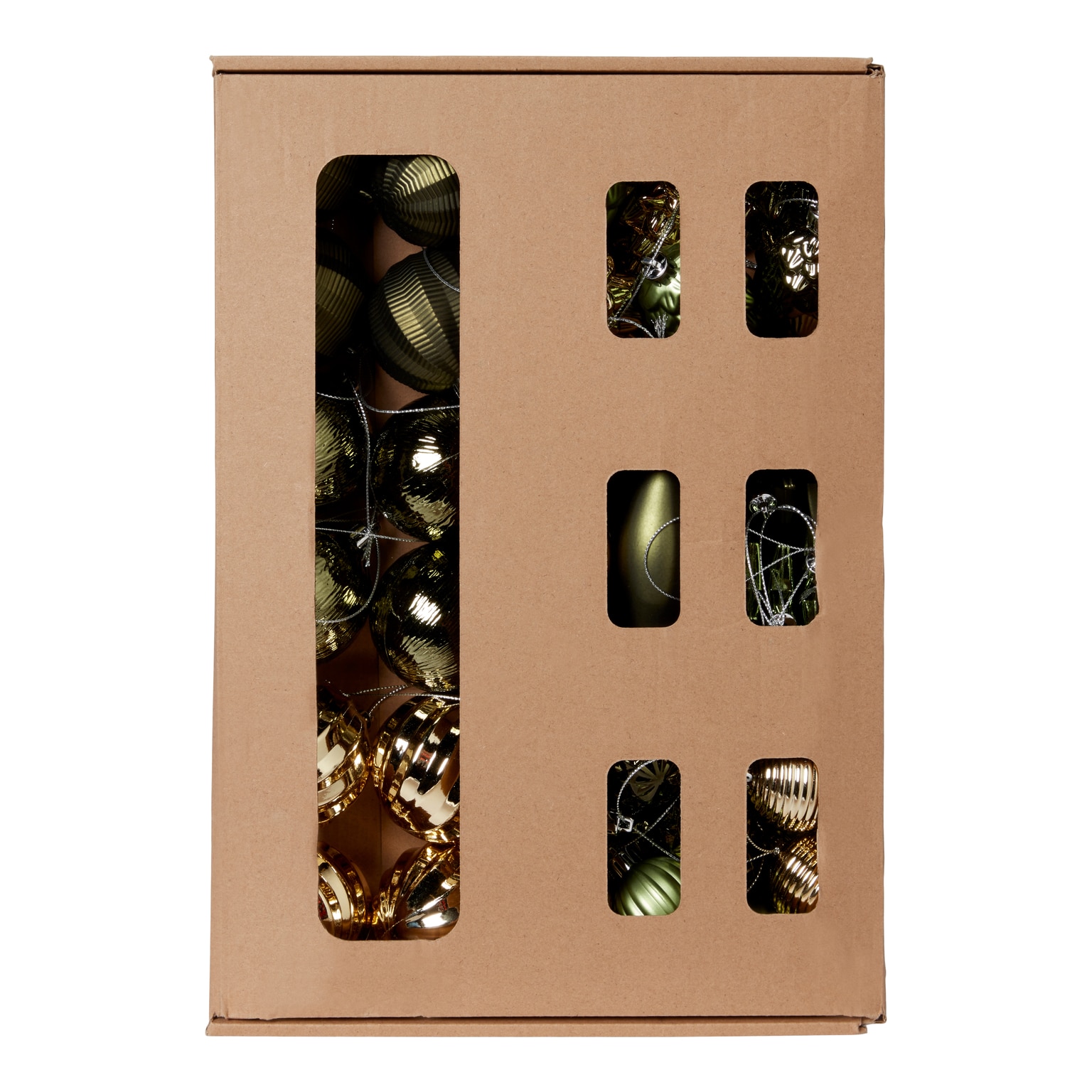 Set globuri de Craciun, 7.8 cm, 50 bucati, multicolor