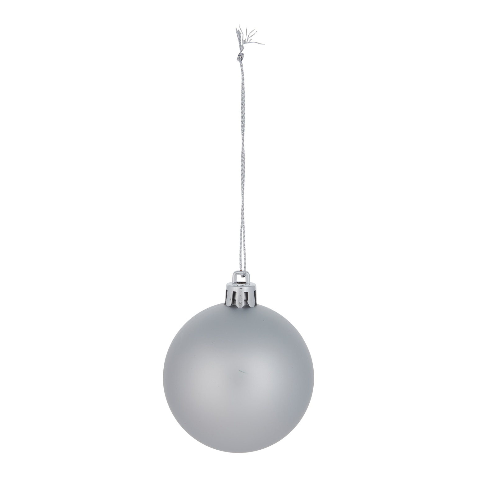 Set globuri brad, 10 bucati, argintiu