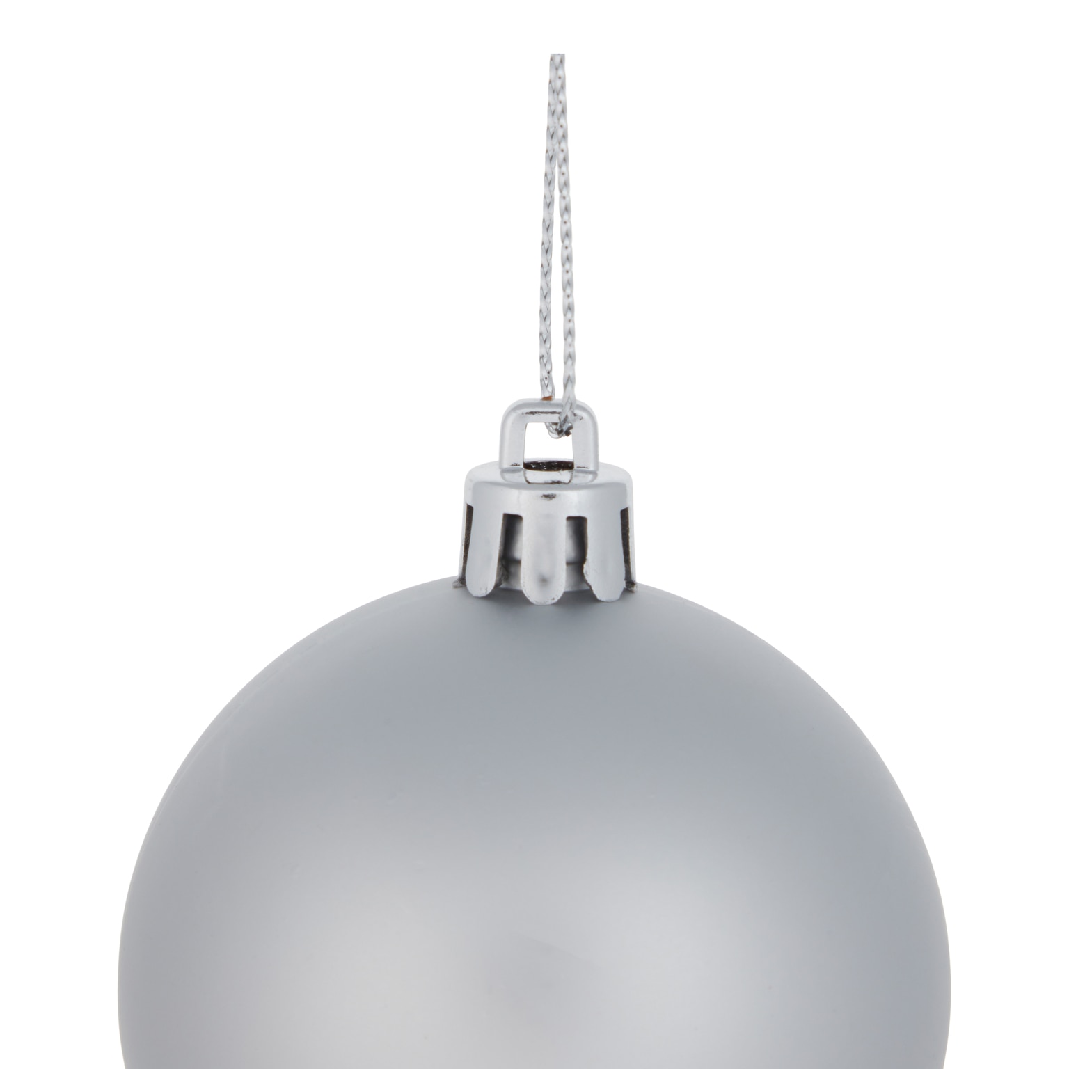 Set globuri brad, 10 bucati, argintiu