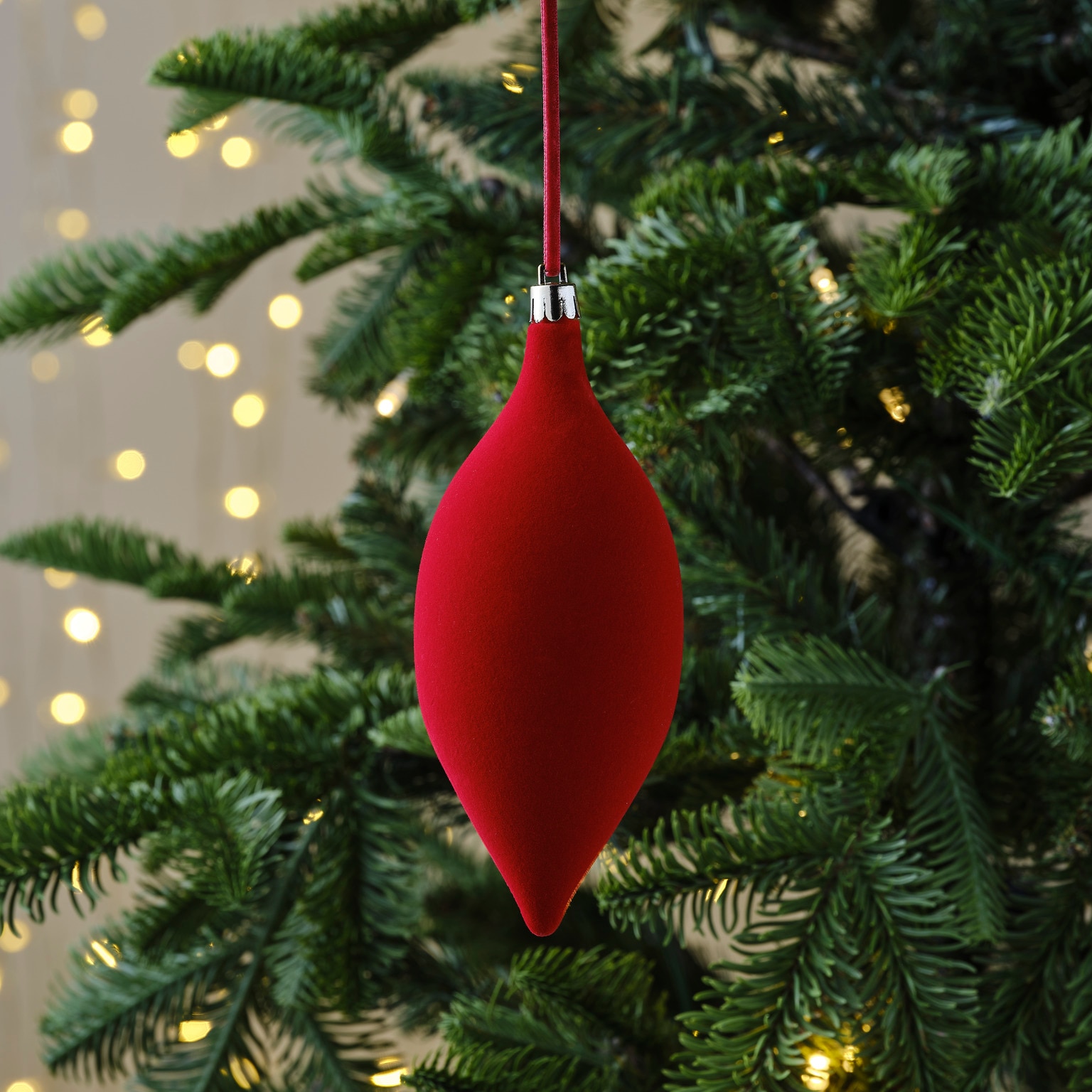 Glob catifea Teardrop, 15 cm, rosu