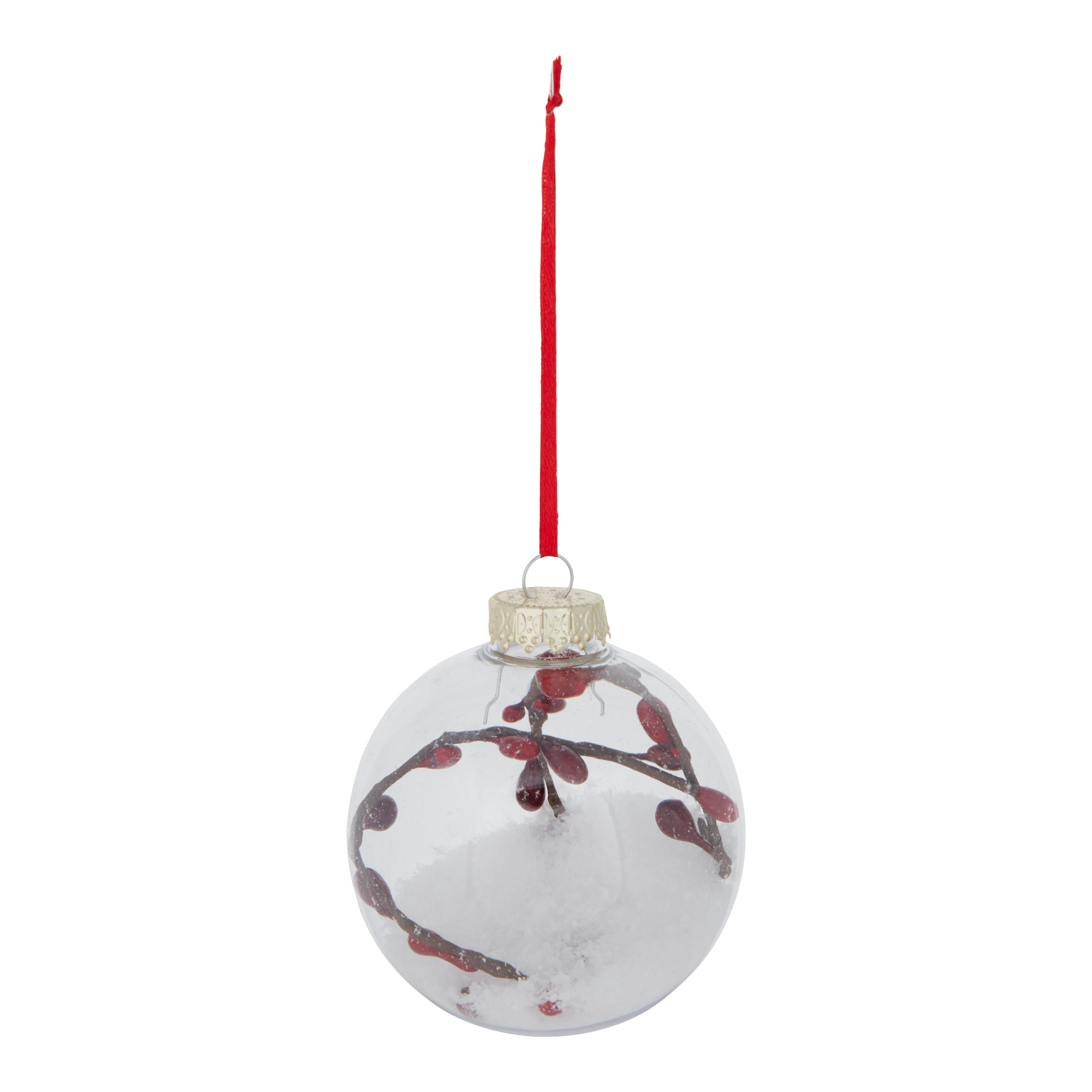 Set globuri de Craciun, 8 cm, 2 bucati, transparent