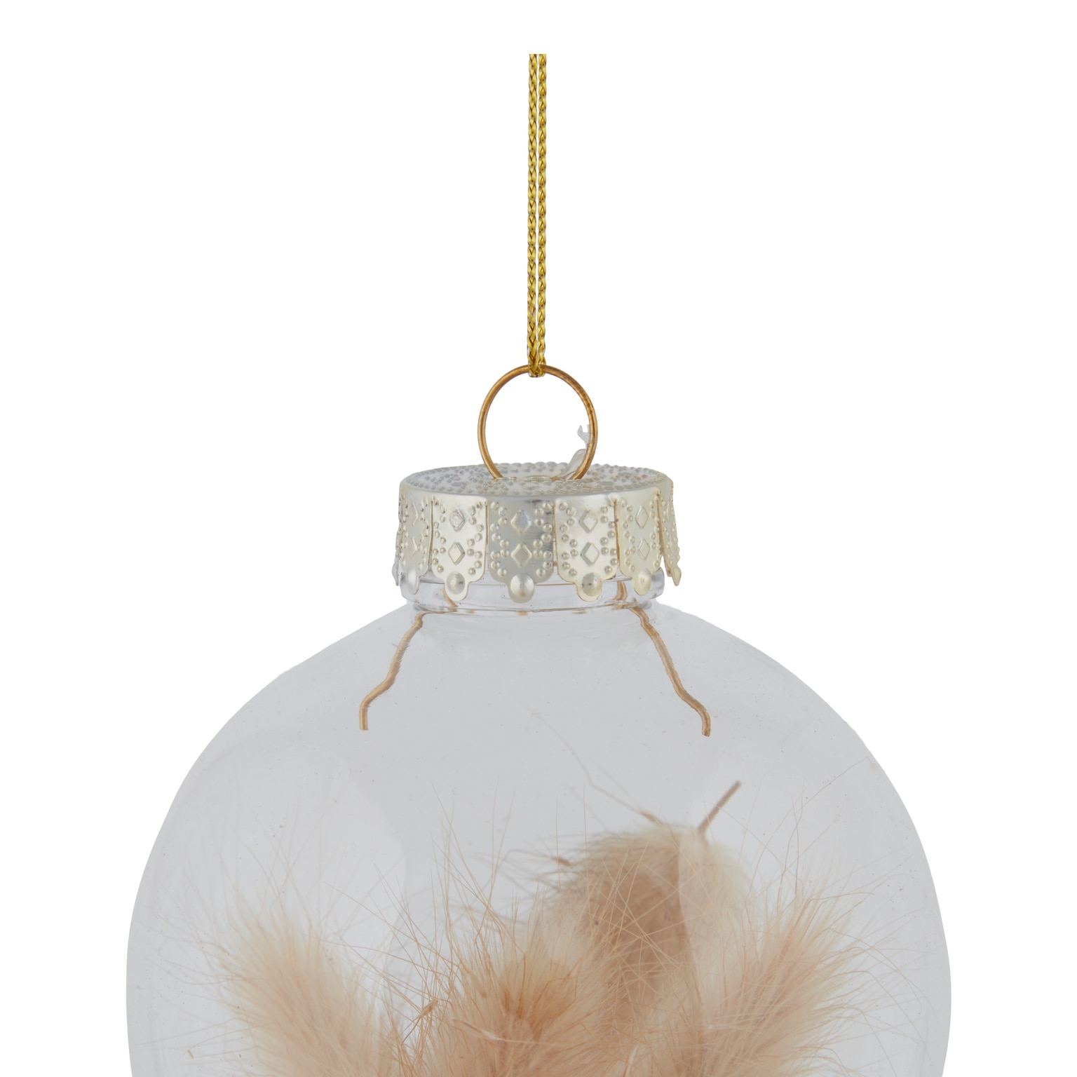 Glob de Craciun, plastic, 8 cm, transparent