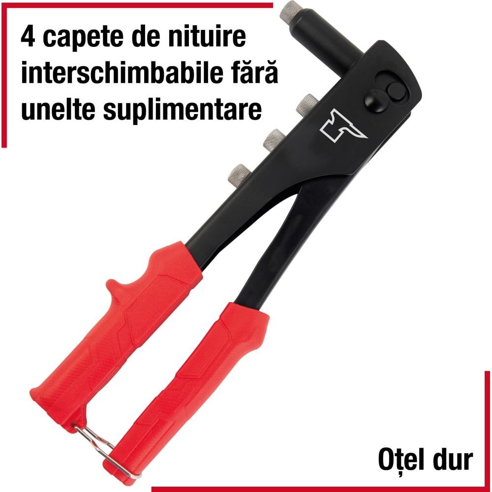 Cleste popnituri FORGE STEEL, rosu