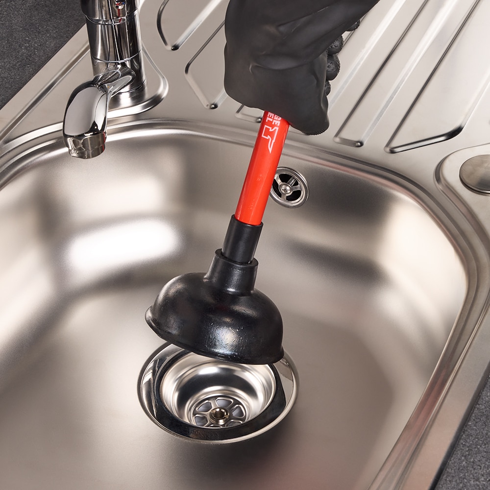 Pompa desfundat cada/chiuveta FORGE STEEL, 10 cm