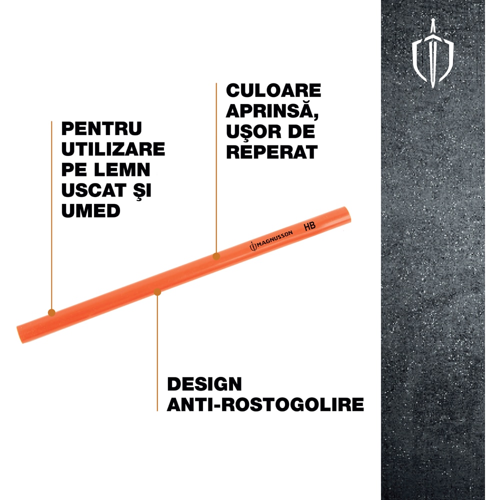 Creion tamplar MAGNUSSON MAK-09, 175mm