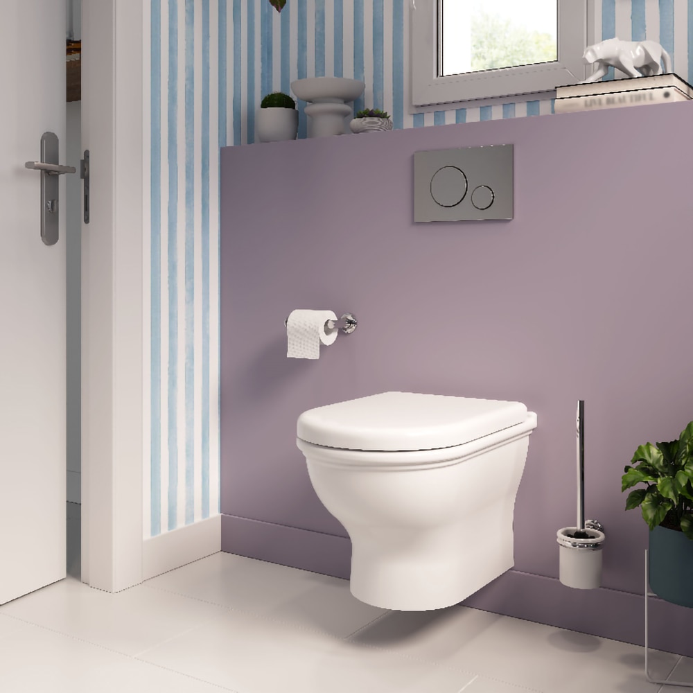 Vas WC suspendat GOODHOME Endel HDC889WH, ceramica, 35.5 x 52 x 36.2 cm, alb