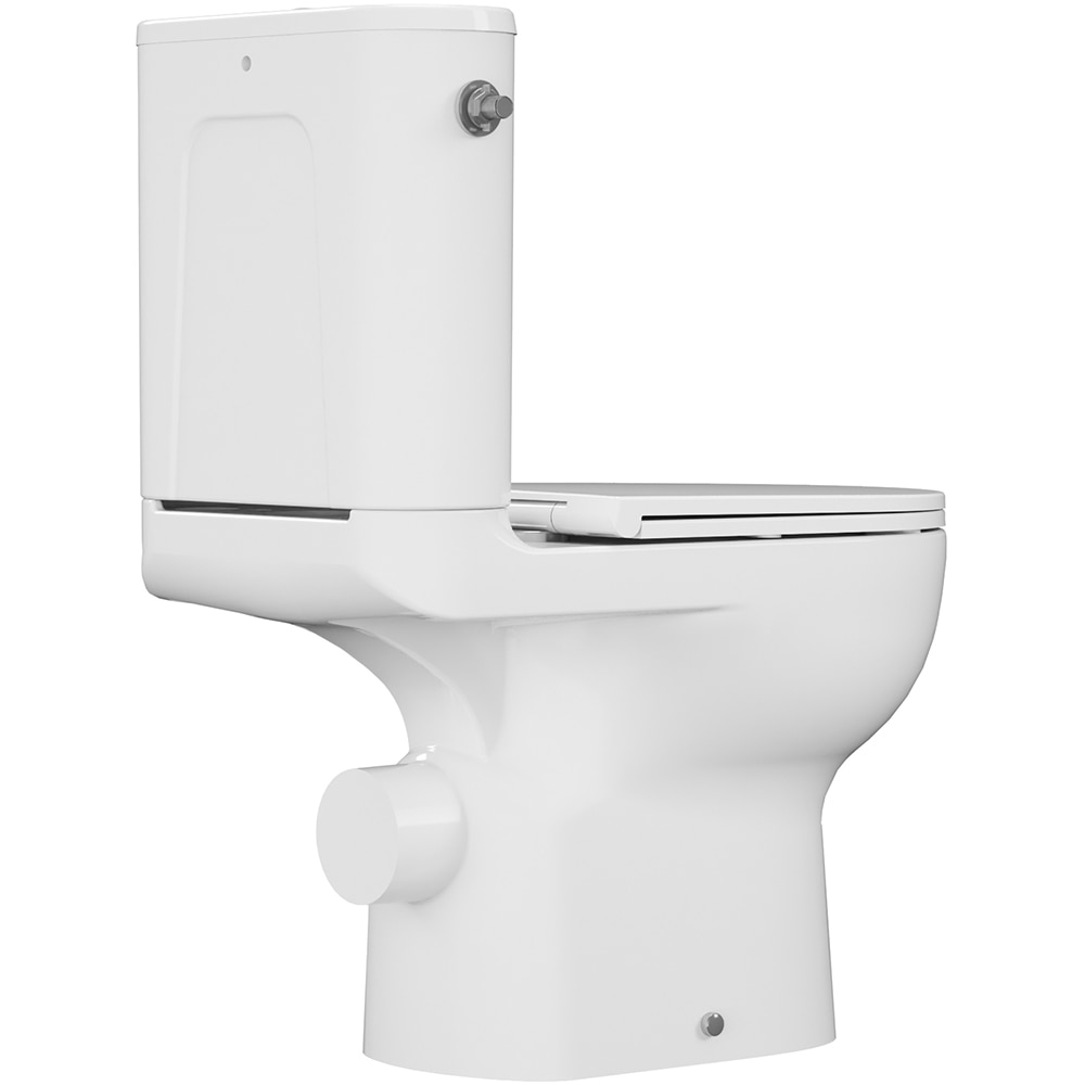 Set vas WC GOODHOME Cavally, ceramica, evacuare orizontala, rezervor 3/4.5 l, capac SoftClose, alb