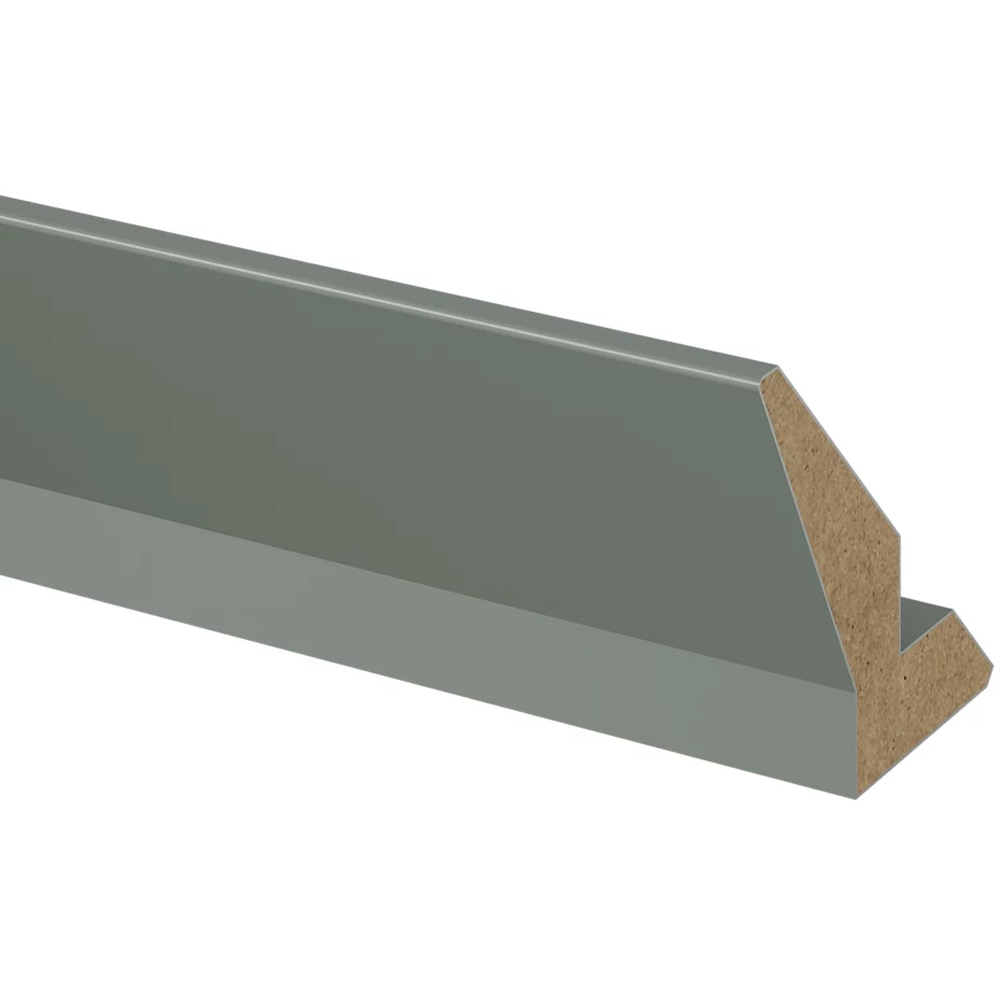 Cornisa bucatarie GOODHOME Ashmead, 240 x 7.5 cm, verde mat